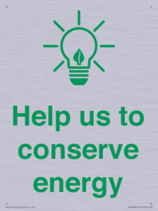 Help us to conserve energy 